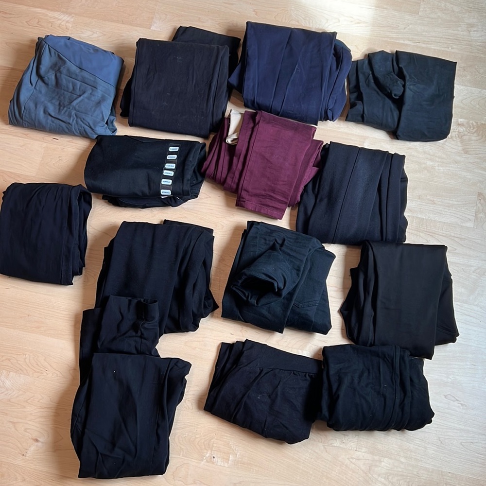 maternity work pants and leggings lot